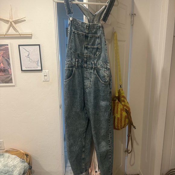 We The Free Light Blue Denim Overalls - Picture 1 of 3